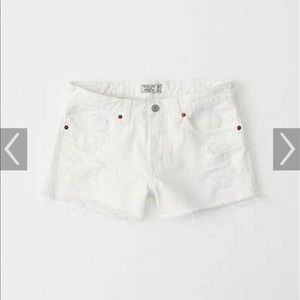 New! Distressed white Jean shorts